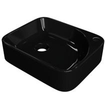 Cuba De Apoio Retangular Lavabo Cross C01 Ro36w Preto - Lyam