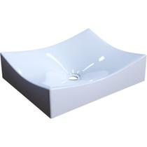 Cuba de Apoio Retangular Para Banheiro Lavabo C01 ML44W Branco - Lyam Decor Cuba de Apoio Retangular Para Banheiro Lavabo C01 ML44W Branco - Lyam Decor