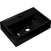Cuba de Apoio Retangular Para Banheiro Lavabo C01 Q450 Preto - Lyam Decor Cuba de Apoio Retangular Para Banheiro Lavabo C01 Q450 Preto - Lyam Decor