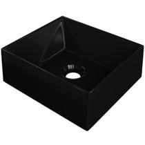 Cuba de Apoio Retangular Para Banheiro Lavabo C01 RT30W Preto - Lyam