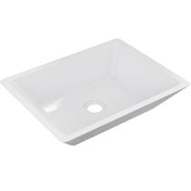 Cuba de Apoio Retangular Para Banheiro Lavabo C01 RT45 Branco - Lyam Decor
