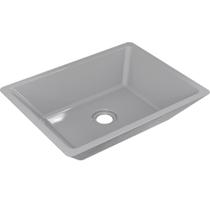 Cuba de Apoio Retangular Para Banheiro Lavabo C01 RT45 Cinza - Lyam Decor