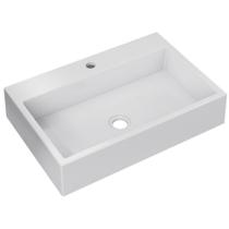 Cuba de Apoio Retangular Para Banheiro Lavabo Florenza C01 RT55W Branco - Lyam