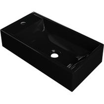 Cuba de Apoio Retangular Para Banheiro Lavabo Roma C01 RL545W Preto - Lyam