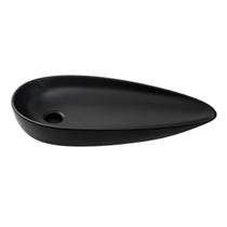 Cuba De Apoio Sem Válvula Para Banheiro Gota Slim Cerâmica Pingoo.Casa - Preto Fosco