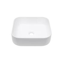 Cuba de Apoio Sem Válvula para Banheiro Quadrada Louça Cerâmica Lazulita Pingoo.casa - Branco