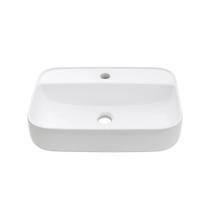 Cuba de Apoio Sem Válvula para Banheiro Retangular Louça Cerâmica Clorita Pingoo.casa - Branco