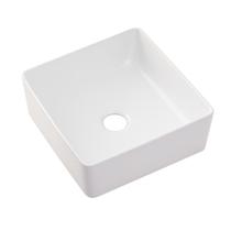 Cuba de Apoio Slim Quadrada sem Válvula de Banheiro Cerâmica Crisoprásio Pingoo.casa - Branco Cuba de Apoio Slim Quadrada sem Válvula de Banheiro Cerâmica Crisoprásio Pingoo.casa - Branco