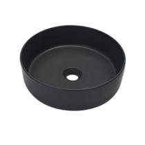 Cuba De Apoio Sobrepor Black Matte Fosca 35cm Banheiro Lavabo Luxo Icasa