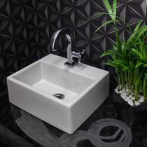 Cuba de Apoio St . QUADRADECK40 (40cm x 40cm x 15cm ) Branco Agnes.T