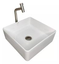 Cuba De Banheiro Lavabo Pia Apoio Sobrepor 36X36Cm Quadrada