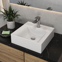 Cuba de Banheiro Nanda Quadrada 34,5cm Mármore