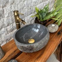 Cuba de Banheiro Pedra de Rio 36x26x15cm RS2501051