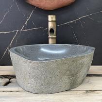Cuba de Banheiro Pedra de Rio 39x30x15cm RS240370 (com-tour)