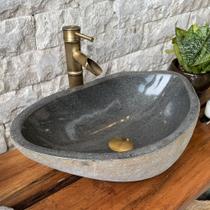 Cuba de Banheiro Pedra de Rio 51x32x15cm RL250110