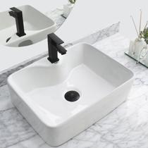 Cuba de cerâmica para banheiro 48x38x13 cm