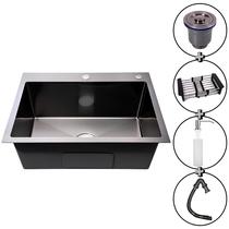 Cuba de Cozinha Gourmet Inox Escovado Quadrada 60x45 com Acessórios Softinox Cuba de Cozinha Gourmet Inox Escovado Quadrada 60x45 com Acessórios Softinox