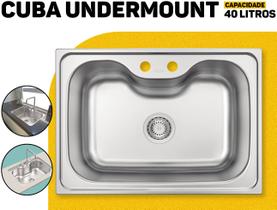 Cuba de Cozinha Inox 69x49 cm Morgana Undermount Tramontina de Embutir P/ Bancadas e Cozinhas Gourmet Cuba de Cozinha Inox 69x49 cm Morgana Undermount Tramontina de Embutir P/ Bancadas e Cozinhas Gourmet