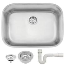 Cuba De Cozinha Inox Tramontina Prime Fosca 48x34 Com Válvula e Sifão