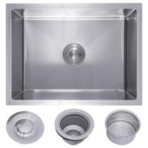 Cuba De Cozinha Quadrato Retangular 60x45x20cm Chrome Aço Inox Ls-6045sha - Levo Cuba De Cozinha Quadrato Retangular 60x45x20cm Chrome Aço Inox Ls-6045sha - Levo