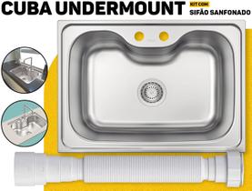 Cuba De Cozinha Tramontina 69x49 Inox Escovado Com Sifão Metasul Alta Qualidade E Fácil De Limpar Cuba De Cozinha Tramontina 69x49 Inox Escovado Com Sifão Metasul Alta Qualidade E Fácil De Limpar