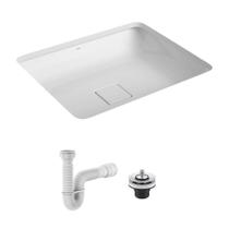 Cuba de Embutir Deca Slim 55x45 Retangular Branca + Válvula + Sifão