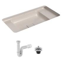 Cuba de Embutir Deca Slim 65x35 Retangular Barbante + Válvula + Sifão Cuba de Embutir Deca Slim 65x35 Retangular Barbante + Válvula + Sifão