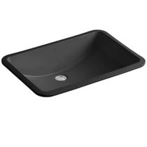 Cuba de Embutir Kohler Ladena Retangular 59x41cm Branca 2215BR-0 Preto