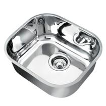 Cuba de Embutir n.0 Docol Invicta 40x34x18 cm em Aço Inox Alto Brilho com Válvula 4.1/2"