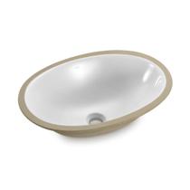 Cuba De Embutir Oval Louça 49x36cm Branca Icasa