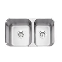 Cuba de embutir/sobrepor Tramontina Isis 2C 34-28 BS em Aço Inox acetinado 69x40 com 2 Cubas Cuba de embutir/sobrepor Tramontina Isis 2C 34-28 BS em Aço Inox acetinado 69x40 com 2 Cubas