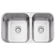 Cuba de embutir/sobrepor Tramontina Isis 2C 34-28 BS em Aço Inox escovado 69x40 com 2 Cubas