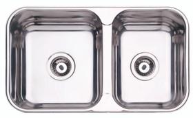 Cuba de Embutir/Sobrepor Tramontina Isis 2C 34-28 BS em Aço Inox Polido 69x40 com 2 Cubas Cuba de Embutir/Sobrepor Tramontina Isis 2C 34-28 BS em Aço Inox Polido 69x40 com 2 Cubas