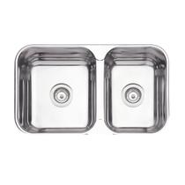 Cuba de embutir/sobrepor Tramontina Isis 2C 34-28 BS em Aço Inox Polido 69x40 com 2 Cubas Cuba de embutir/sobrepor Tramontina Isis 2C 34-28 BS em Aço Inox Polido 69x40 com 2 Cubas