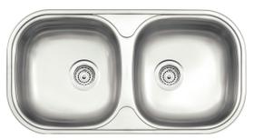 Cuba de embutir/sobrepor Tramontina Isis 2C 34 BS em Aço Inox Acetinado 78x40 cm Cuba de embutir/sobrepor Tramontina Isis 2C 34 BS em Aço Inox Acetinado 78x40 cm