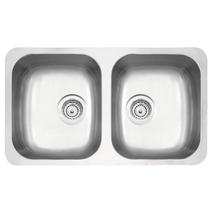 Cuba de embutir Tramontina Isis Plus 2C 34 BL em Aço Inox Acetinado 77,5x45 cm