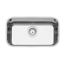 Cuba de embutir Tramontina Lavínia 56 BL em Aço Inox Alto Brilho 56x34x17 cm val. 4.1/2 + sifão Cuba de embutir Tramontina Lavínia 56 BL em Aço Inox Alto Brilho 56x34x17 cm val. 4.1/2 + sifão