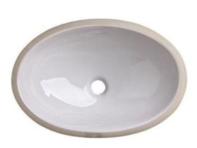 Cuba de Louça e Banheiro Oval Embutir Branca 39x30x13cm