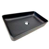 Cuba De Louça Para Banheiro Sobrepor Luxuosa 60 Cm - Preta Cuba De Louça Para Banheiro Sobrepor Luxuosa 60 Cm - Preta