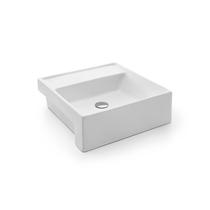 Cuba de Semi Encaixe Docol 41x41 970126 Quadrada com Mesa Branca Esmaltada Cuba de Semi Encaixe Docol 41x41 970126 Quadrada com Mesa Branca Esmaltada