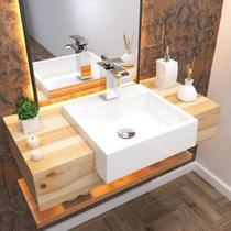 Cuba de Semi Encaixe para Banheiro Xq395 Quadrada Compace Cuba de Semi Encaixe para Banheiro Xq395 Quadrada Compace