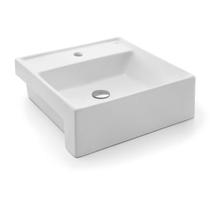 Cuba De Semi-encaixe Quadrada Com Mesa 41x41cm Branco Docol Cuba De Semi-encaixe Quadrada Com Mesa 41x41cm Branco Docol