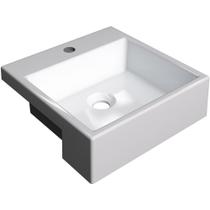 Cuba de Semi Encaixe Quadrada Para Banheiro XQ355 Branco - Lyam Decor Cuba de Semi Encaixe Quadrada Para Banheiro XQ355 Branco - Lyam Decor