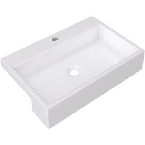 Cuba De Semi Encaixe Retangular Para Banheiro Xrt55 Branco