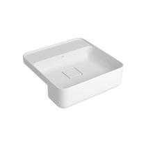 Cuba de Semiencaixe Deca 40X40 L.61040.M.17 Quadrada com Mesa Branca