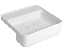 Cuba de semiencaixe quadrada com mesa deca slim branco l.61040.m.17 Cuba de semiencaixe quadrada com mesa deca slim branco l.61040.m.17