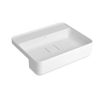 Cuba De Semiencaixe Retangular Com Mesa 40x50x13cm Branco L.63050.m.17 - Deca