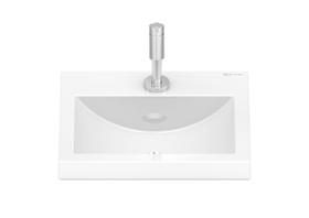 Cuba de Sobrepor 41x34cm com Mesa Loft Q7 Roca Branco Incepa