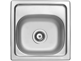 Cuba de Sobrepor California 15 FX em Aço Inox Pré-Polido 38 x 38 cm c/ Válvula 4 1/2 Tramontina