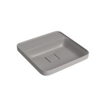 Cuba de Sobrepor Deca 40X40 L.21040.M.85 Quadrada com Mesa Soft Antracite
